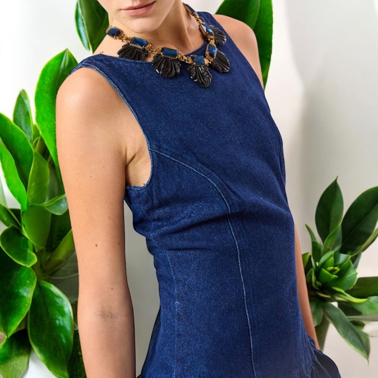Denim Mini Elbise